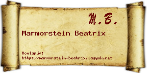 Marmorstein Beatrix névjegykártya